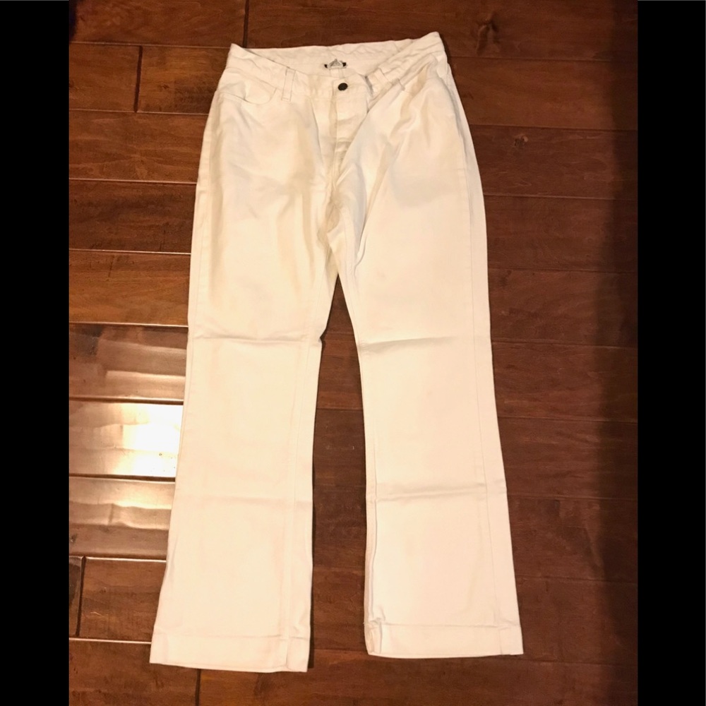 Boston Proper White Jeans Boot Cut Size 10